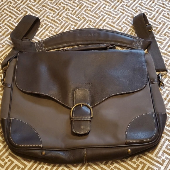 Vintage Kenneth Cole New York Soft Briefcase/Messenger Bag - Picture 1 of 6